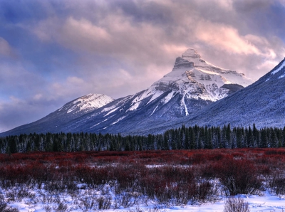  Landscape From Bow Valley Parkway Winter Banff